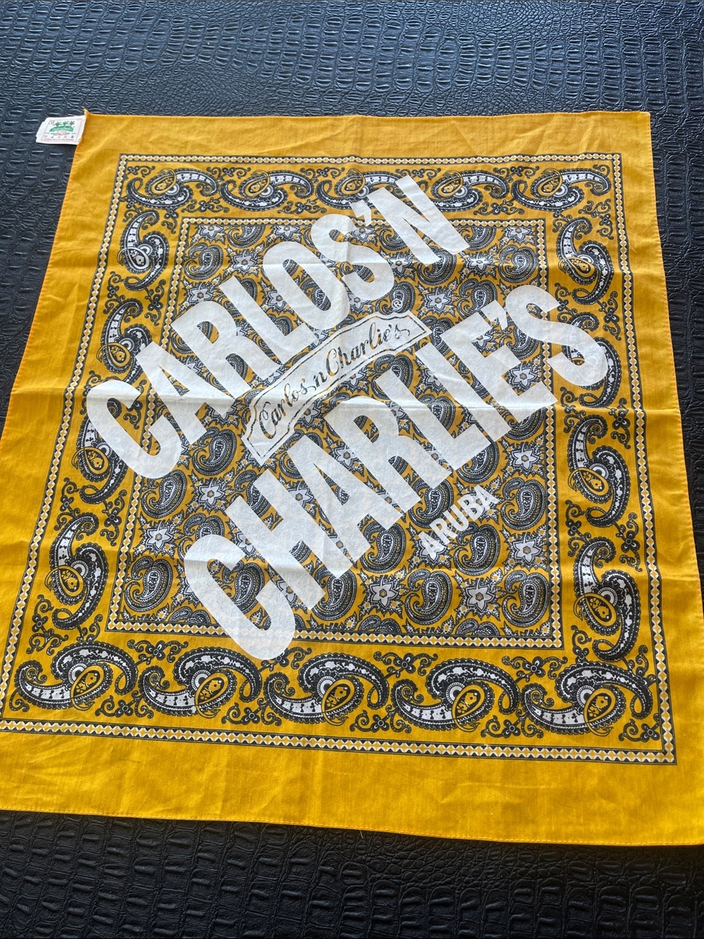 Carlos'n Charlie's Aruba Yellow Paisley Bandana Scarf